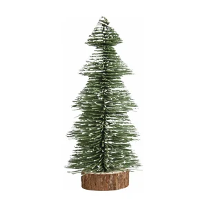 Decoratieve groene besneeuwde dennenboom – Miniatuur 25 cm