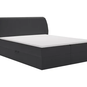 Boxspringbed 160×200 Cartagena – bed met geïntegreerde veringmatras, topper, opbergruimte – gestoffeerd bed zwart (Komodo 23) Boxspringbed 160×200 Cartagena – bed met geïntegreerde veringmatras, topper, opbergruimte – gestoffeerd bed zwart (Komodo 23)