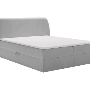 Boxspringbed 140×200 Cartagena – bed met geïntegreerde veringmatras, topper, opbergruimte – gestoffeerd bed lichtgrijs (Komodo 20) Boxspringbed 140×200 Cartagena – bed met geïntegreerde veringmatras, topper, opbergruimte – gestoffeerd bed lichtgrijs (Komodo 20)