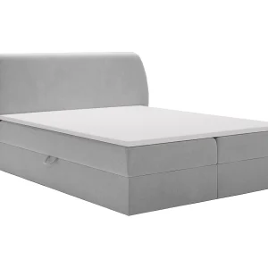 Boxspringbed 160×200 Cartagena – bed met geïntegreerde veringmatras, topper, opbergruimte – gestoffeerd bed lichtgrijs (Komodo 20) Boxspringbed 160×200 Cartagena – bed met geïntegreerde veringmatras, topper, opbergruimte – gestoffeerd bed lichtgrijs (Komodo 20)