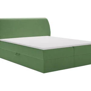 Boxspringbed 160×200 Cartagena – bed met geïntegreerde veringmatras, topper, opbergruimte – gestoffeerd bed vert (Komodo 61) Boxspringbed 160×200 Cartagena – bed met geïntegreerde veringmatras, topper, opbergruimte – gestoffeerd bed vert (Komodo 61)