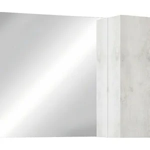 Designspiegel met opbergruimte, 92x75cm, collectie ISORA, kleur glanzend wit Designspiegel met opbergruimte, 92x75cm, collectie ISORA, kleur glanzend wit