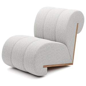 CATCH ME fauteuil, Comfortabele bekleding, 3D-stof, Hoge weerstand, Houten details, Witte kleur CATCH ME fauteuil, Comfortabele bekleding, 3D-stof, Hoge weerstand, Houten details, Witte kleur