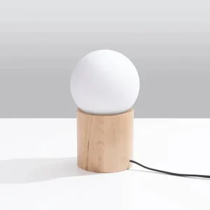 Bureaulamp BOOMO modern van  – 1 lichtbronnen – L.12 x H.21 cm – natuurlijk hout