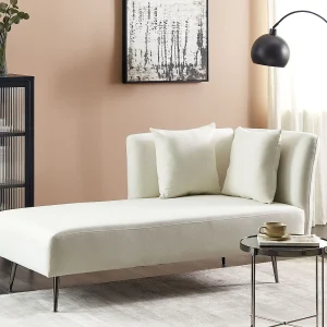 Chaise longue rechtszijdig stof wit RIOM Chaise longue rechtszijdig stof wit RIOM