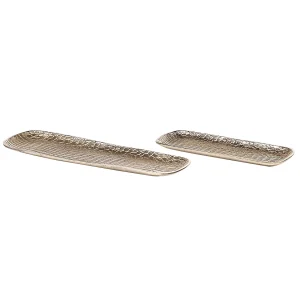 Decoratieve schaal set van 2 goud BRANTAS Decoratieve schaal set van 2 goud BRANTAS