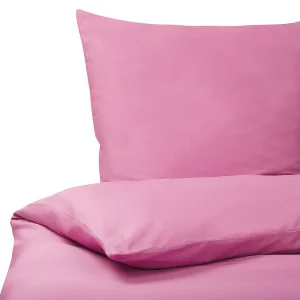 Dekbedovertrekset roze katoensatijn 135 x 200 cm HARMONRIDGE Dekbedovertrekset roze katoensatijn 135 x 200 cm HARMONRIDGE