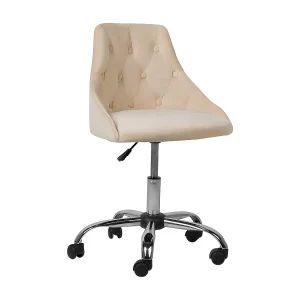 Bureaustoel fluweel beige PARRISH Bureaustoel fluweel beige PARRISH