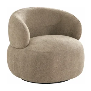 Draaibare fauteuil New York van stof – bruin
