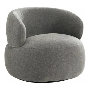 Draaibare fauteuil New York van stof – grijs