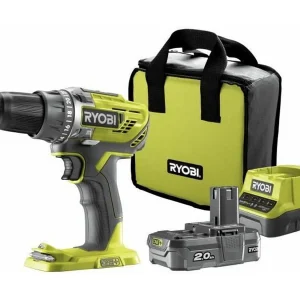 Draadloze boor- en schroefmachine 18V 50Nm Boorkop 13mm RYOBI met 2,0Ah accu en snellader