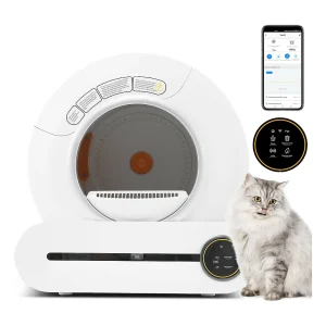 Cat toilethuis, strooisel, automatisch schoon, geëlimineerd geur, met infraroodsensor en app, 48x52x50,5 cm Cat toilethuis, strooisel, automatisch schoon, geëlimineerd geur, met infraroodsensor en app, 48x52x50,5 cm