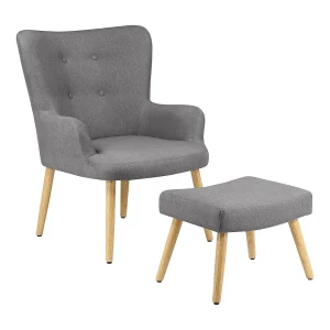 Coco | Fauteuil in stof lichtgrijs Coco | Fauteuil in stof lichtgrijs