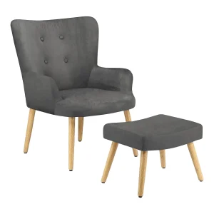 Coco | Fauteuil in fluweel grijs Coco | Fauteuil in fluweel grijs