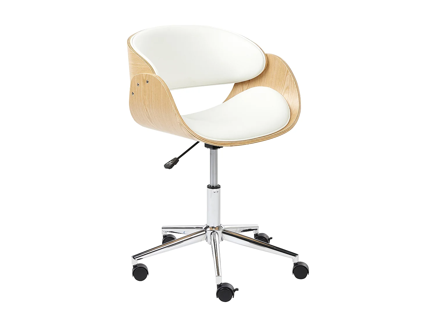 Bureaustoel lichthout/wit PALATKA