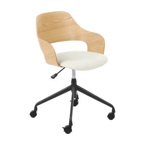 Bureaustoel lichthout/lichtbeige NOVATO Bureaustoel lichthout/lichtbeige NOVATO