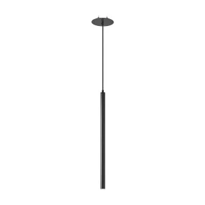 Deckenleuchte im modernen Stil TANIA – Höhe 60,8 cm – LED SMD AC 4 W – 400 lm und 3 K – Sockel ø14 cm – Stahl und Schwarz – IP40