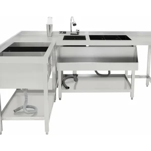 Cocktail Bar Station Ijsbak & Modulaire Hoekeenheid Roestvrij Staal Werkstation