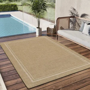 Buitentapijt – geometrische jute look – beige – 120×170 cm – GUINEA Buitentapijt – geometrische jute look – beige – 120×170 cm – GUINEA