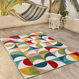 Buitentapijt – geometrisch met reliëf – veelkleurig – 80×150 cm – MILA Buitentapijt – geometrisch met reliëf – veelkleurig – 80×150 cm – MILA