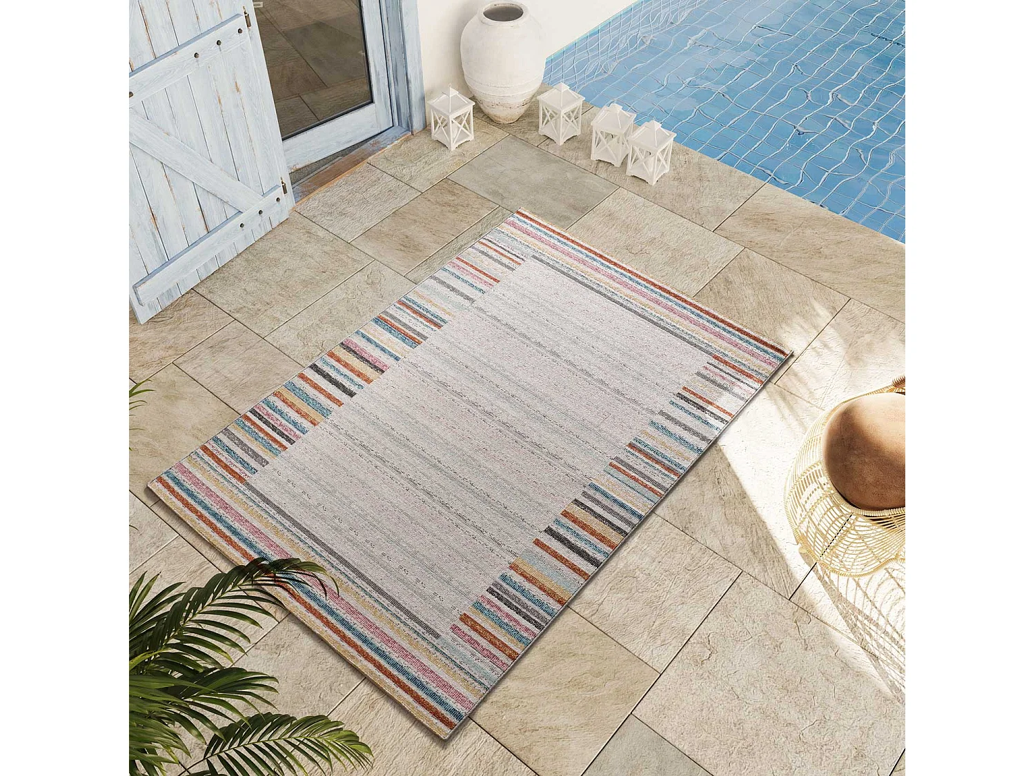 Buitentapijt - geometrisch - veelkleurig - 160x230 cm - SAMARA