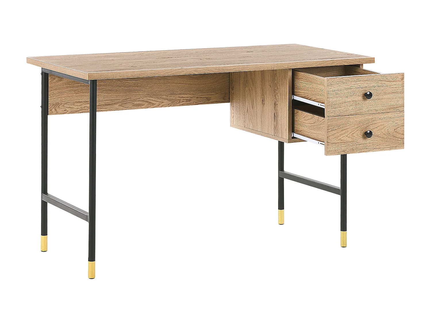 Bureau ABILEN Lichtbruin 120 cm 60 cm met opbergruimte