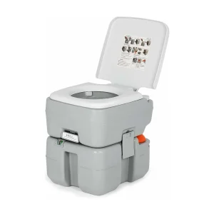 Campingtoilet van 20 + 10 liter, met afneembare afvalwatertank, campingtoilet, draagbaar, reistoilet, mobiel toilet voor reizen,camping en camper Campingtoilet van 20 + 10 liter, met afneembare afvalwatertank, campingtoilet, draagbaar, reistoilet, mobiel toilet voor reizen,camping en camper