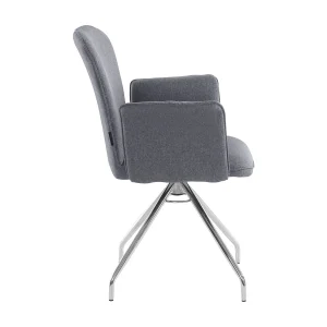 Carla | Fauteuil in antraciet stof, 2 stuks Carla | Fauteuil in antraciet stof, 2 stuks