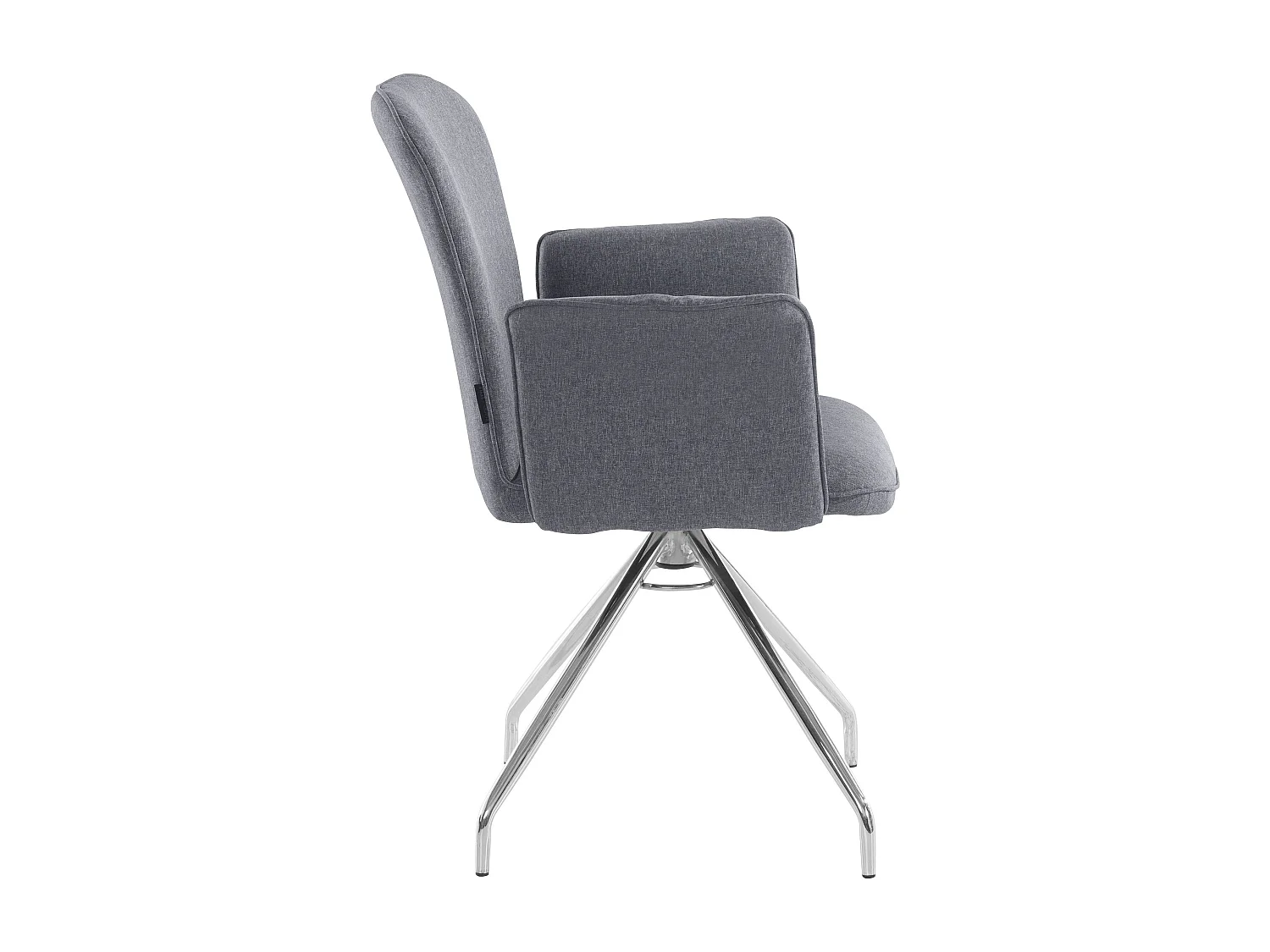 Carla | Fauteuil in antraciet stof, 2 stuks