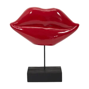 Decoratie om neer te zetten Rode Mond 19cm Keramisch Design