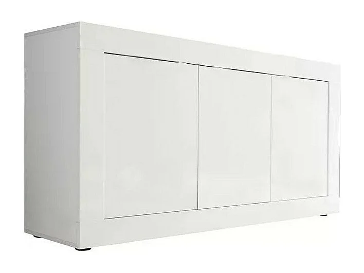 Buffet 3 deuren, collectie ISORA, kleur glanzend wit lak