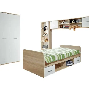 Complete kinder- en tienerkamer – DENVER – Kast, Bed, boekenkast en plank Complete kinder- en tienerkamer – DENVER – Kast, Bed, boekenkast en plank