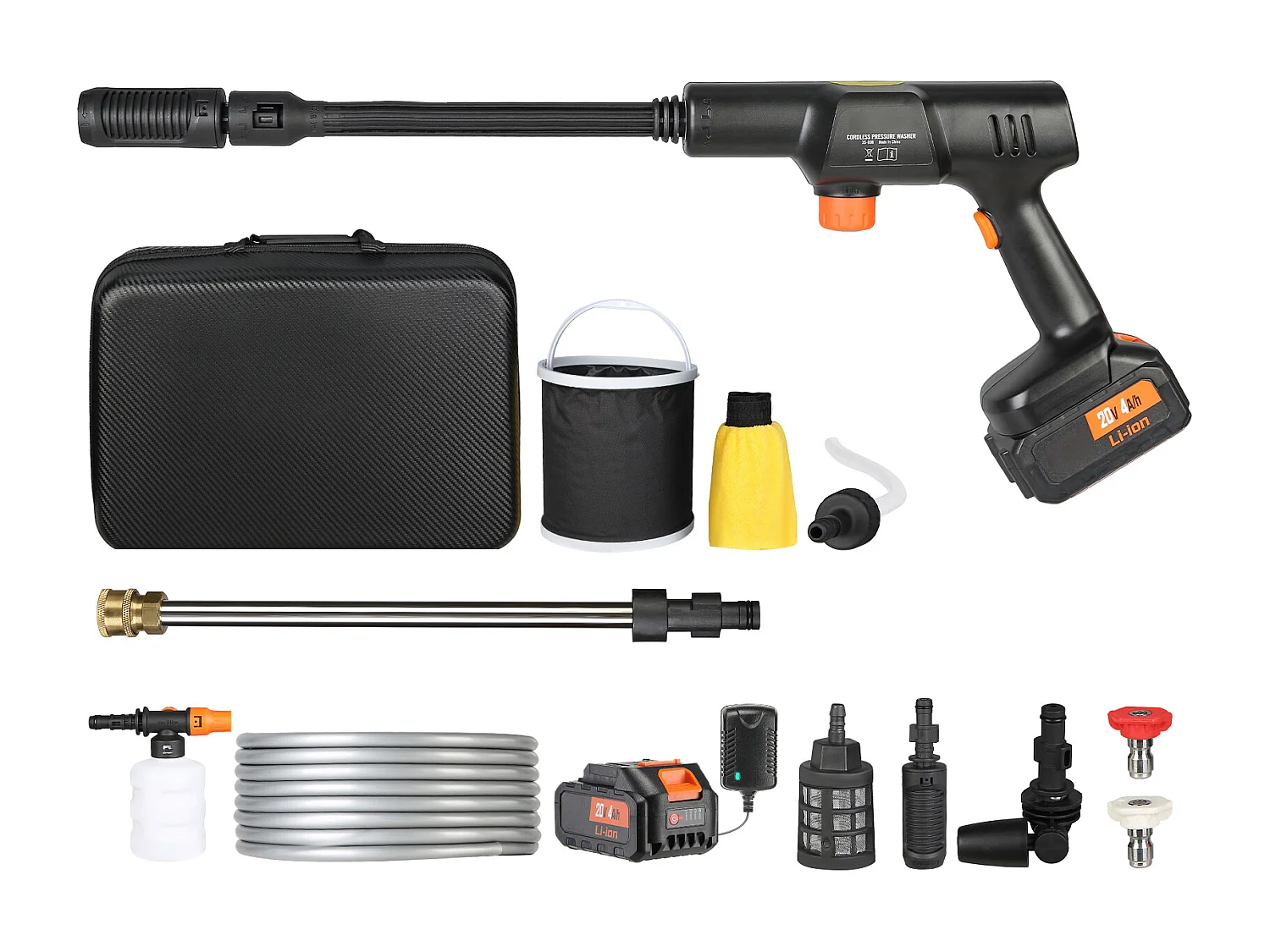 Draadloze Hogedrukreiniger SucceBuy, Draagbaar Waterspuitpistool voor Auto, 652 PSI