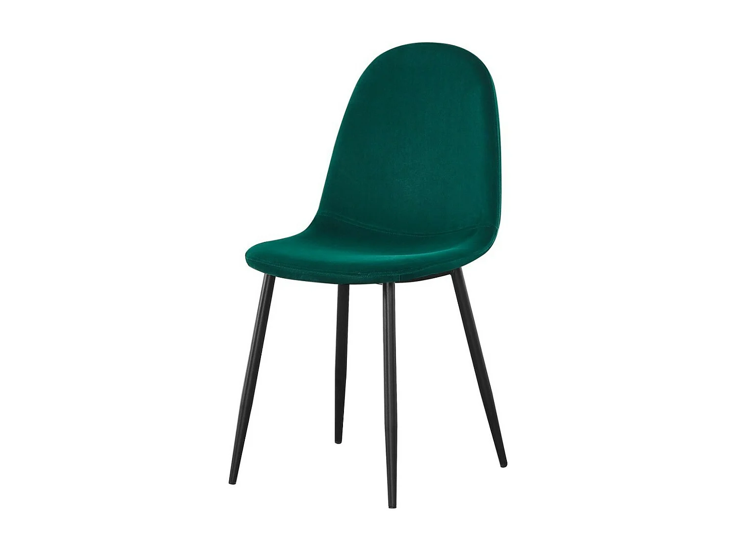 Designstoel BOYLD in groen, met zwarte poten voor uw eetkamer.