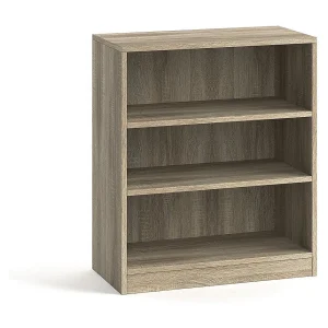 Breed design boekenrek met 2 planken, lichte eikenkleur collectie TOLLY Breed design boekenrek met 2 planken, lichte eikenkleur collectie TOLLY