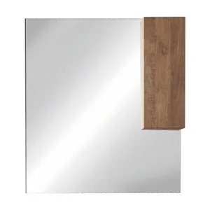 Design spiegel met opbergruimte, 120×110 cm, collectie FRASSI, in lichte eikenkleur Design spiegel met opbergruimte, 120×110 cm, collectie FRASSI, in lichte eikenkleur