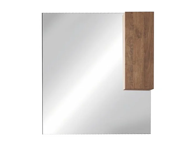 Design spiegel met opbergruimte, 120x110 cm, collectie FRASSI, in lichte eikenkleur
