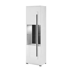 Vitrine design collectie BREDA kleuren mat wit en glanzend wit
