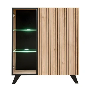 Lage design vitrine NIELSEN – 2 deuren met geïntegreerde LED-verlichting Lage design vitrine NIELSEN – 2 deuren met geïntegreerde LED-verlichting