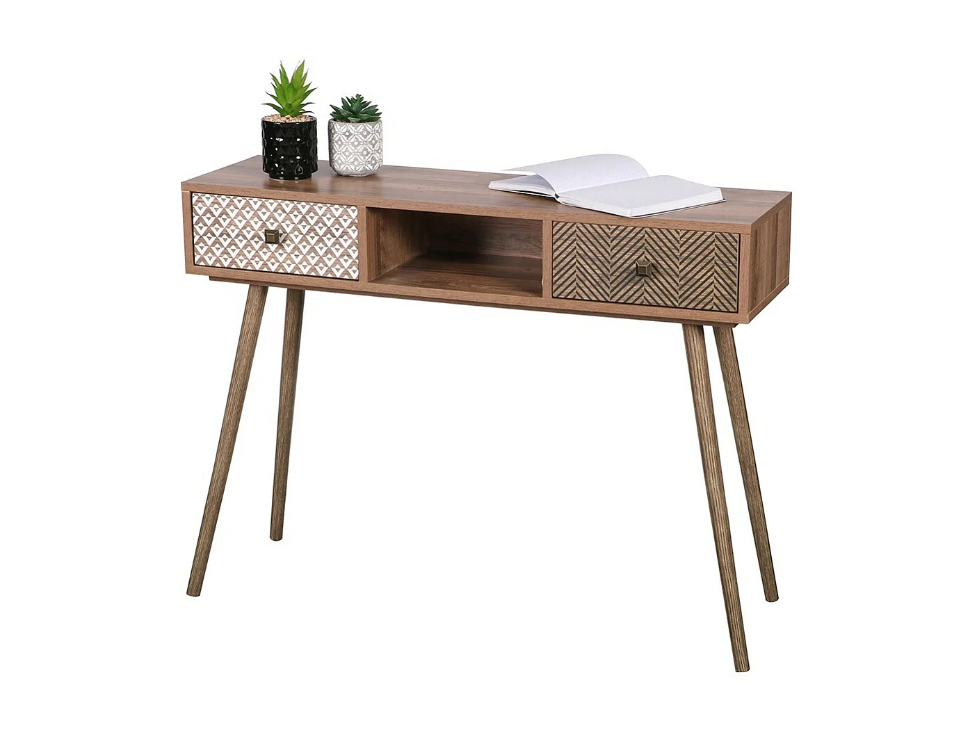 Console ALTA in lichteiken kleur met 2 laden - Scandinavisch design en praktische opbergruimte