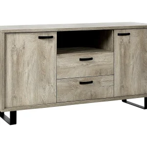 Buffet NEWTON 170 cm – 2 deuren, 2 laden – Licht eiken – Robuust ontwerp Buffet NEWTON 170 cm – 2 deuren, 2 laden – Licht eiken – Robuust ontwerp