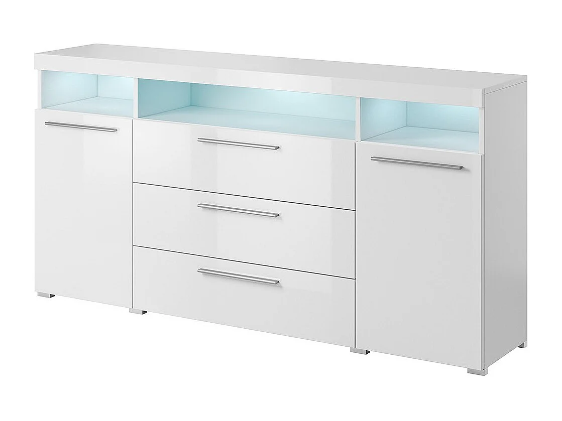 Buffet 180cm voor woonkamer in glanzend wit uit de BOMBAY collectie