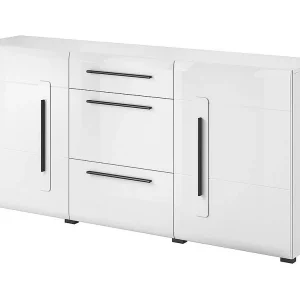 Buffet design 180 cm collectie BREDA – 2 deuren en 3 laden, kleur wit Buffet design 180 cm collectie BREDA – 2 deuren en 3 laden, kleur wit