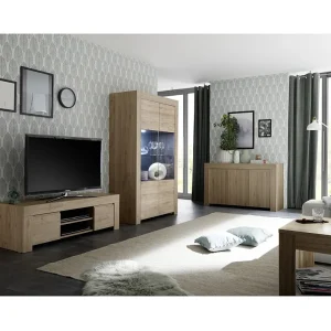 Buffet 3 deuren, collectie ZEFIR, kleur licht eiken, perfect voor uw woonkamer Buffet 3 deuren, collectie ZEFIR, kleur licht eiken, perfect voor uw woonkamer