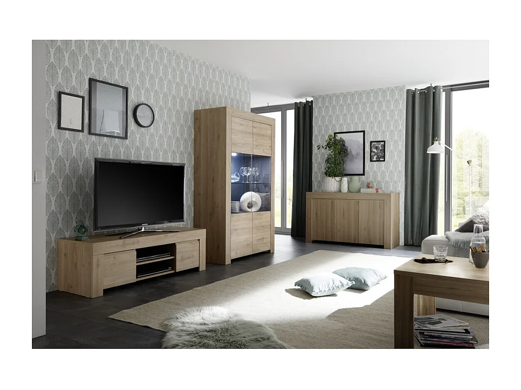 Buffet 3 deuren, collectie ZEFIR, kleur licht eiken, perfect voor uw woonkamer