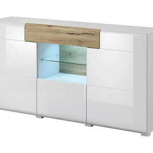 Buffet 160cm collectie OHIO. Kleur wit en eiken. Buffet 160cm collectie OHIO. Kleur wit en eiken.