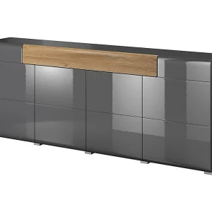 Buffet 200cm collectie OHIO. Kleur antracietgrijs en eiken. Buffet 200cm collectie OHIO. Kleur antracietgrijs en eiken.