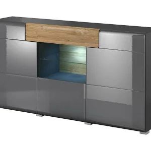Buffet 160cm collectie OHIO. Kleur antracietgrijs en eiken. Buffet 160cm collectie OHIO. Kleur antracietgrijs en eiken.