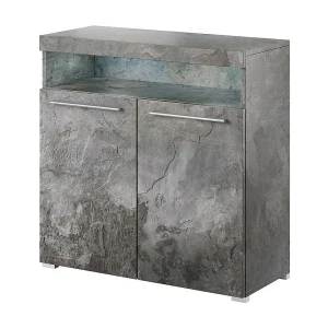 Buffet 90cm voor woonkamer, leisteen grijs, collectie BOMBAY Buffet 90cm voor woonkamer, leisteen grijs, collectie BOMBAY