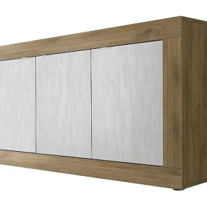 Buffet 3 deuren collectie ACCESS. Kleur wit en donker eiken Buffet 3 deuren collectie ACCESS. Kleur wit en donker eiken